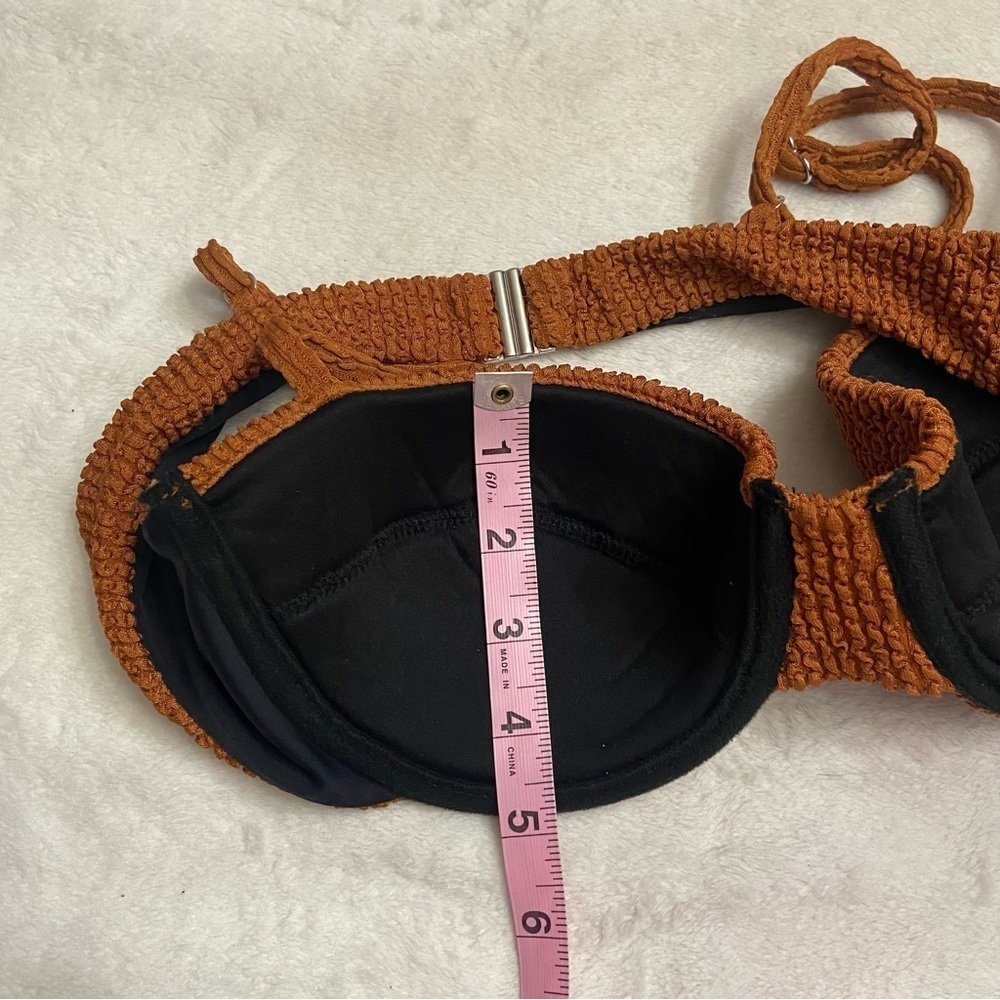 Veronica beard dyer seersucker textured underwire bikini top 28494 - Picture 11 of 16